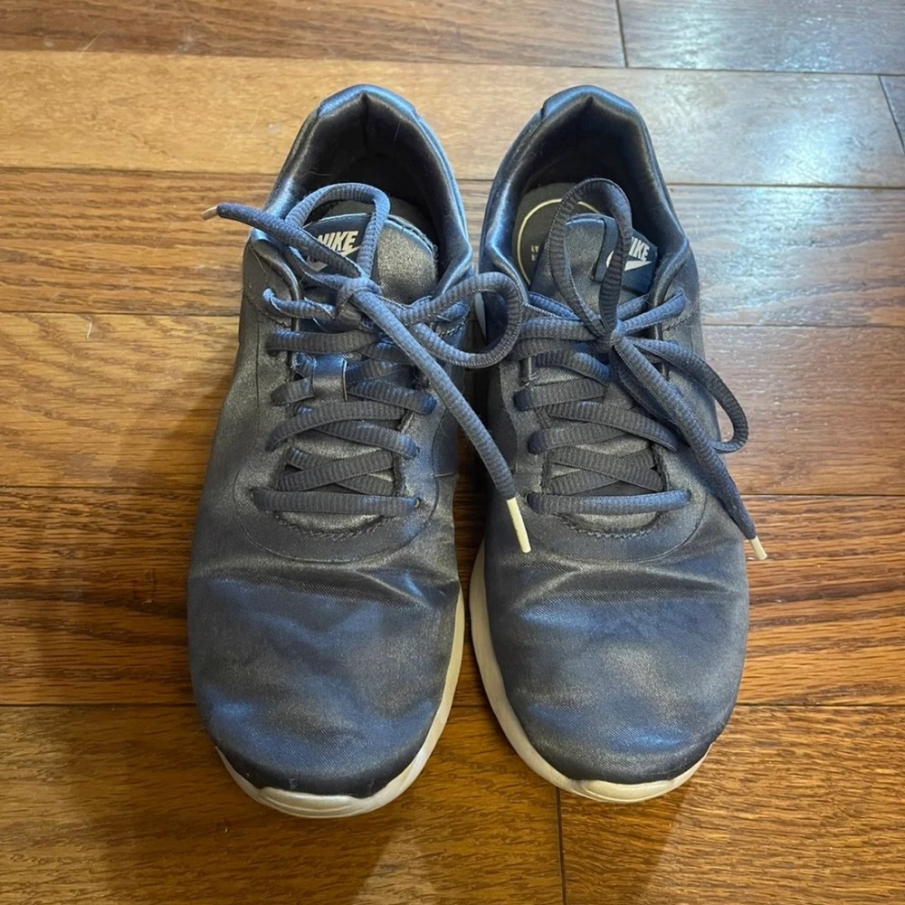 Blue Nike gym shoes